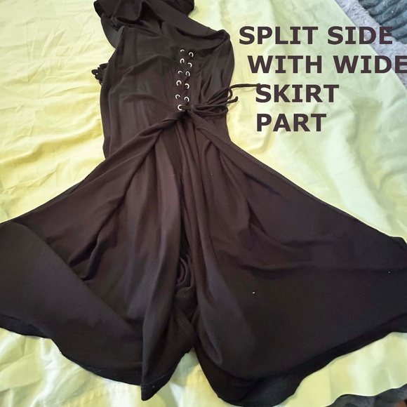 NEW PHOTOS! LACE UP KNIT TUNIC, BLACK, SIZE 4X, SIDE LACES & GROMMETS, SOLID - Picture 10 of 14